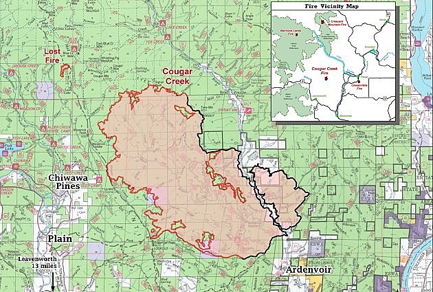 Cougar Creek Fire Tops 38 000 Acres Now At 40 Containment